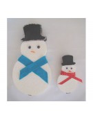 Polystyrene Snowman Flat 30x16x3cm