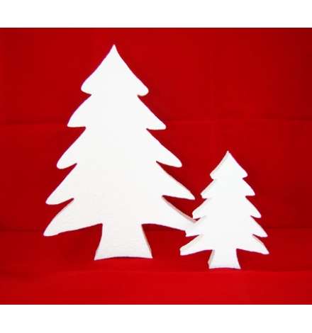 Polystyrene Christmas Tree Flat 10x8x2cm