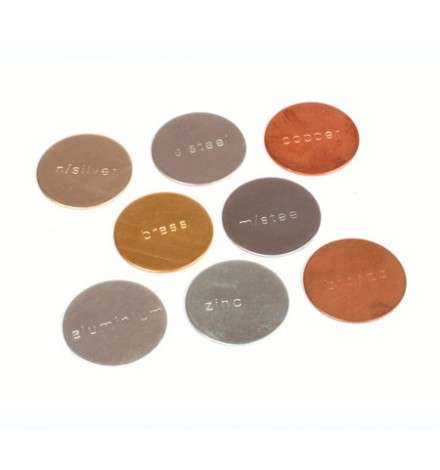 Stamped Metal Disc Set 25mm - Pk8