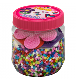 Hama Beads Heart & Flower Tub