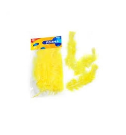 Feathers 8cm 30pcs - Yellow - Meyco