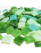 Joy Glass Mosaic 10x10mm 200gr - Mix Green