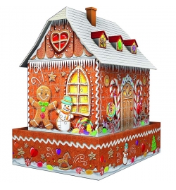 3D Puzzle Night Edition 216τεμ - Gingerbread House