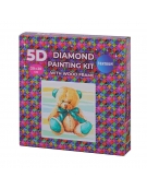 Diamond Painting Kit 20x20cm με ξύλινο πλαίσιο "Teddy bear"