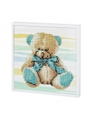 Diamond Painting Kit 20x20cm με ξύλινο πλαίσιο "Teddy bear"