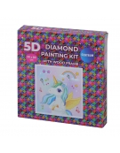 Diamond Painting Kit 20x20cm με ξύλινο πλαίσιο "Unicorn"