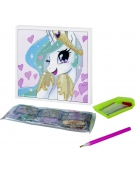 Diamond Painting Kit 20x20cm με ξύλινο πλαίσιο "Unicorn"