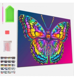 Diamond Painting Kit σε καμβά 30x40cm Πεταλούδα