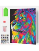 Diamond Painting Kit σε καμβά 30x40cm Λιοντάρι