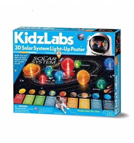 3D Solar System Light-Up Poster