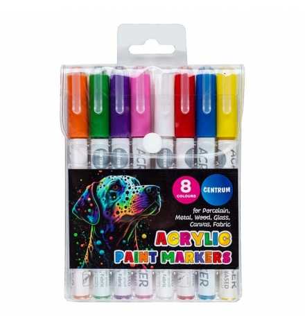 Acrylic Paint Markers 1-3mm tip 8pcs - Centrum