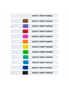 Acrylic Paint Marker 2-4mm tip 12pcs - Centrum