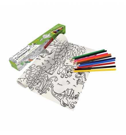 Colouring Roll 30 x 200 cm self-adhesive Dinosaur