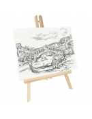 Canvas on wooden easel 30x40cm Venice