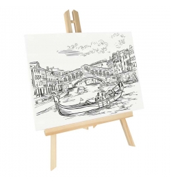 Canvas on wooden easel 30x40cm Venice