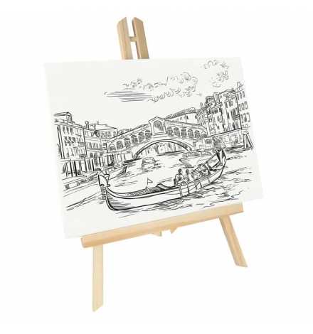 Canvas on wooden easel 30x40cm Venice