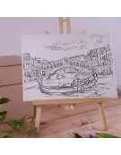 Canvas on wooden easel 30x40cm Venice