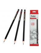 Pencils Black Lead 4B 12pcs - Foska