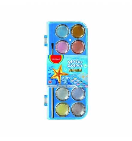 Water color paints set 12pcs Metallic Keyroad