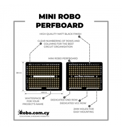 Πλακέτα με τρύπες Perfboard - ROBO Mini Extended Version
