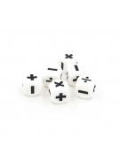 Dice 16mm with addition and subtraction symbols