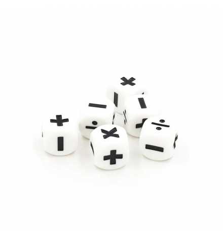 Dice 16mm with addition and subtraction symbols