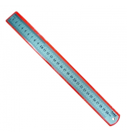 Ruler Metallic 30cm Flat