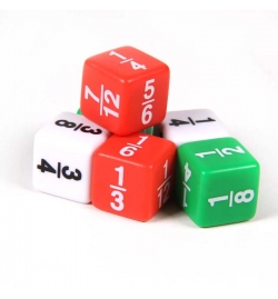 Fraction Dice 16mm 6pcs