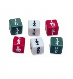 Fraction Dice 16mm 6pcs