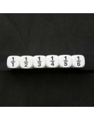 Fraction Dice White Set of 6