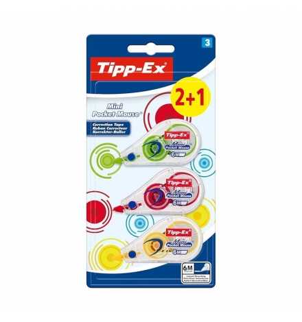 Tipp-Ex Mini Pocket Mouse Διορθωτική Ταινία Fashion 5mmx6m 2+1 free