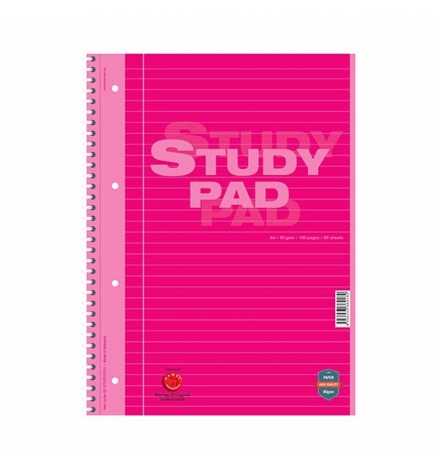 Wirebound Study Pad A4+ 160 pages Fuchsia  - Camel