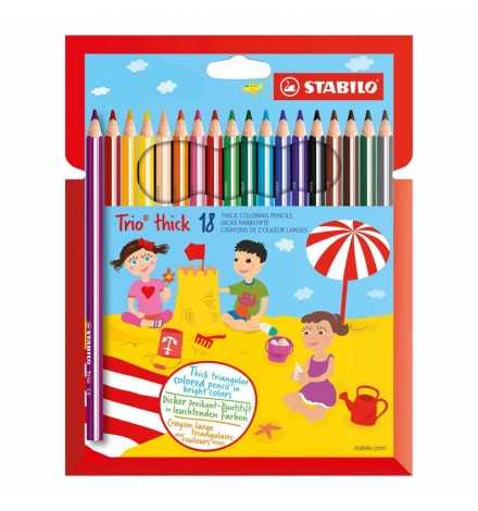 Triangular Pencils Colored Set 18pcs - Stabilo