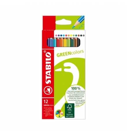 GREENcolors Pencils Colored Set 12pcs - Stabilo