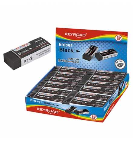 Eraser Dust Free 60x22mm Black Keyroad