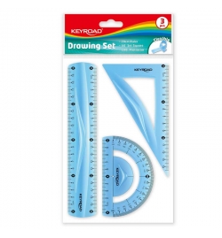 Drawing Set Flexible 20cm 3pcs Keyroad