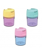 Pencil Sharpener 2-Hole in plastc box Pastel Colored Keyroad