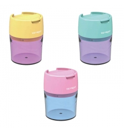 Pencil Sharpener 2-Hole in plastc box Pastel Colored Keyroad