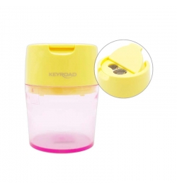 Pencil Sharpener 2-Hole in plastc box Pastel Colored Keyroad