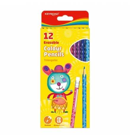 Pencils Colored Erasable Set 12pcs - Keyroad