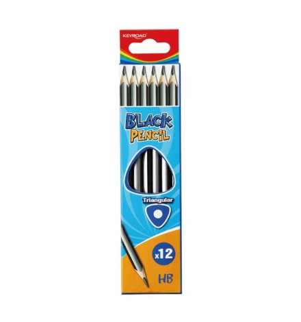 Pencils Black Lead HB 12pcs - Keyroad