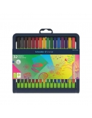 Line-Up Fineliner Pens/Markers 32pcs with Pencil Case