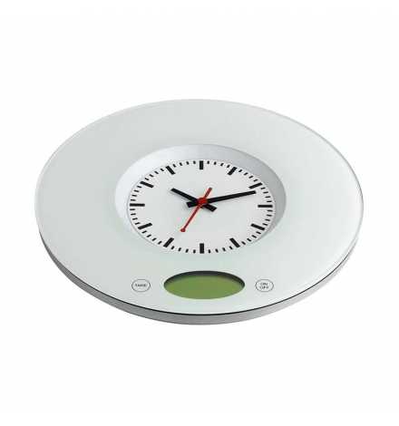 Digital kitchen scale with quartz clock 5kg - TFA