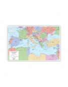 Physical and Political Map of the Mediterranean Countries 100x140cm (in Greek)