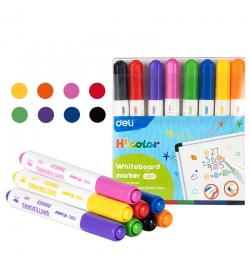 Whiteboard Markers 8pcs Colored Deli