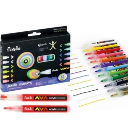 Acrylic Paint Marker Set 12pcs - Fiorello