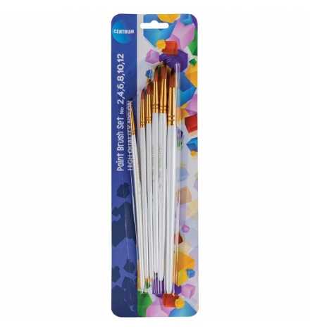 Paint Brush set 6pcs Round Nylon - Centrum