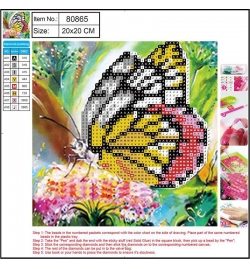 Diamond Painting Kit 20x20cm Butterfly