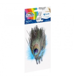 Feathers 14-16cm 3pcs - Peacock