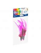 Feathers 11-13cm 3pcs - Pink/Black